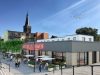 Wohn- und Geschäftshaus im Herzen von Dülken, Wohnungen kpl. vermietet,1000 m² EG-Gewerbefläche frei - Visualisierung Cafe - Blick Weg zum Markt